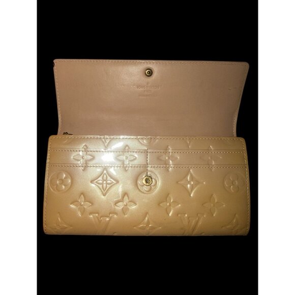 Louis Vuitton Monogram Vernis Sarah Wallet TH4079 Poudre Embossed Patent Leather - Picture 5 of 10